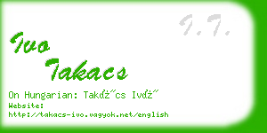 ivo takacs business card